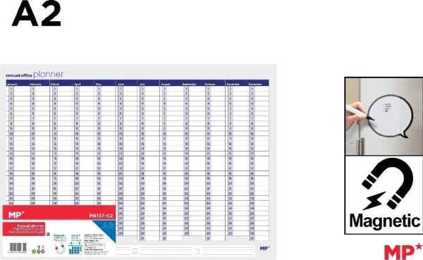 Magnetisk planeringskalender A2 årsupplaga | Möbler - Tavla & Displays - Planeringssystem | GameStuff