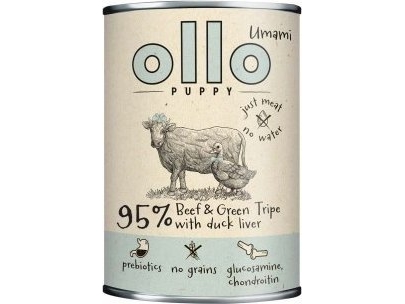 Ollo Puppy Umami Rindfleischpansen Mit Entenleber 400G