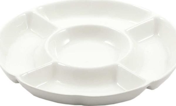 LA PORCELLANA BIANCA CONVIVIO Apvalus užkandžių padėklas 25,5 cm