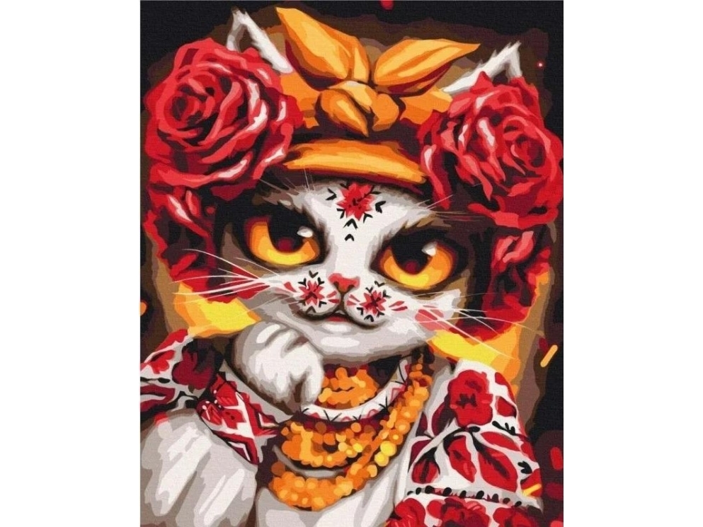Mal Efter Tal - Kat Rose 40X50 Cm