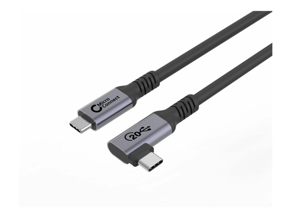 Microconnect - Usb-Kabel - 24 Pin Usb-C (Stecker) Gerade Auf 24 Pin Usb-C (Stecker) Gewinkelt - Usb 3.2 Gen 2X2 - 20 V - 5 A - 50 Cm - Usb Power Deli