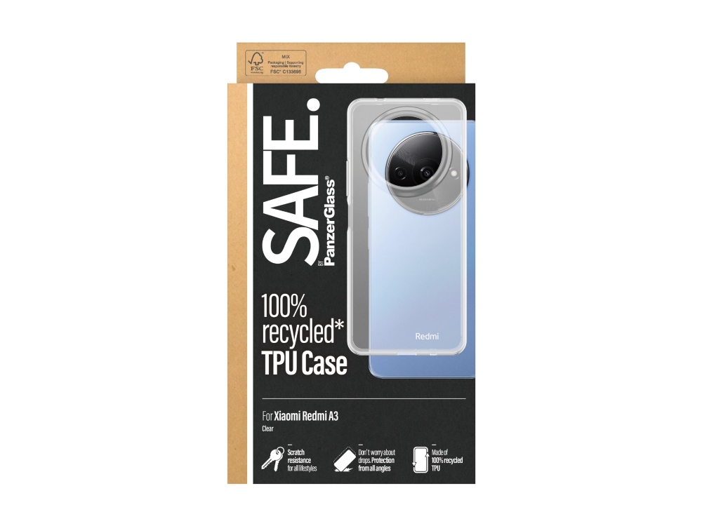 Safe. By Panzerglass - Mobiltelefon-Rückseite - Thermoplastisches Polyurethan (Tpu) - Transparent - Für Xiaomi Redmi A3