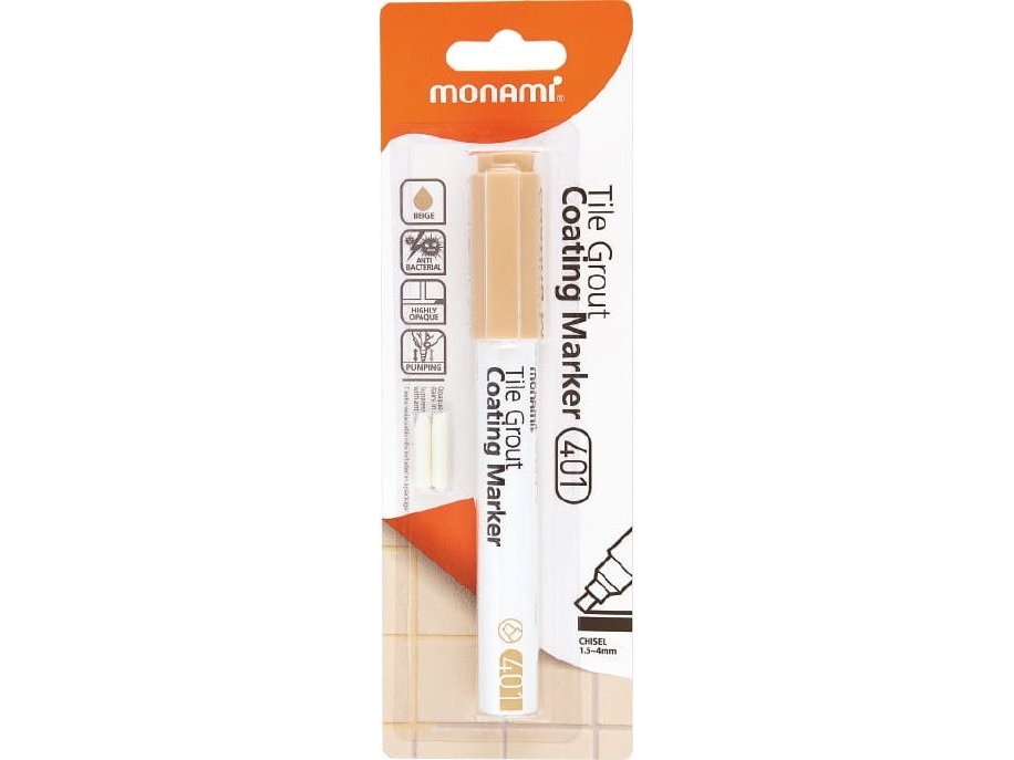 Monami Fliesenfugenmörtel 401 Beige Monami Fugenmarker + Ersatzspitzen