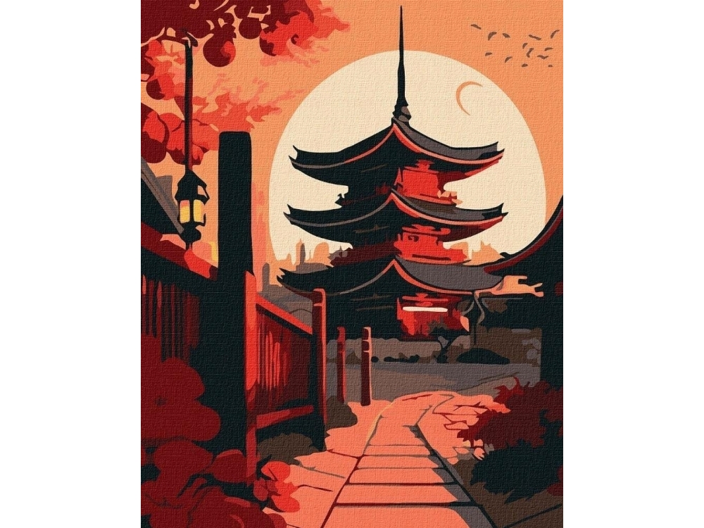 Maalaus numeroiden mukaan - Itämainen maisema 40x50