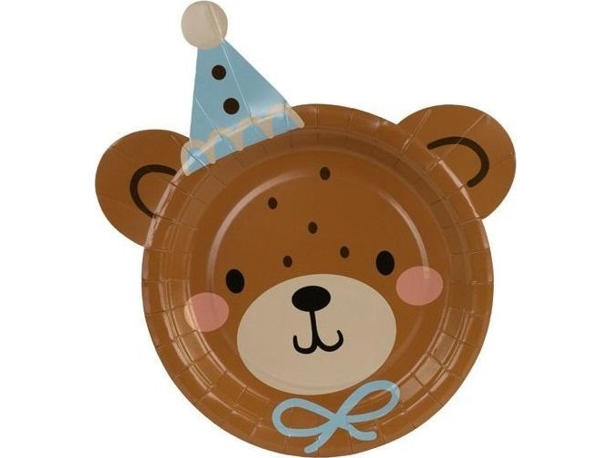 Teddybär Kopf Teller 21X23cm 6St