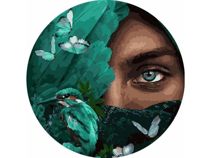 Painting by numbers round - Girl Bird 40 | Leksaker - Kreativitet - Rittning och målning | GameStuff