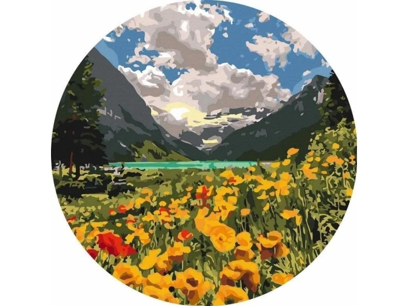 Målning med siffror runda - Majestätiska Alperna | Leksaker - Kreativitet - Rittning och målning | GameStuff