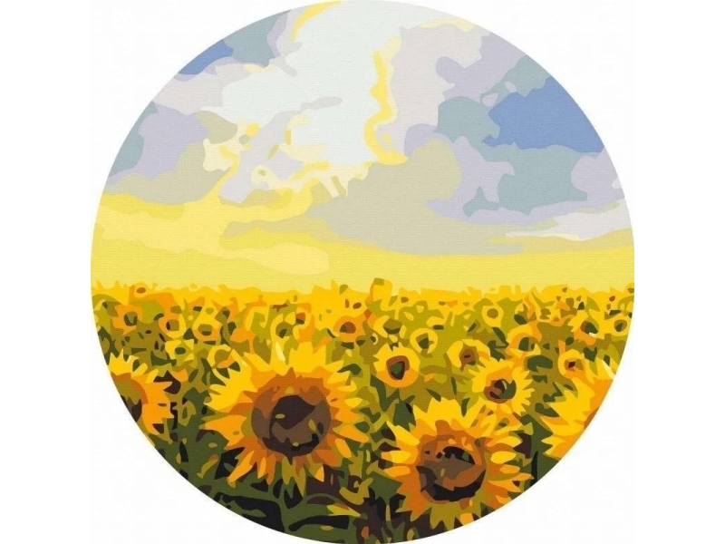 Mal efter tal rund – Solsikkemarker