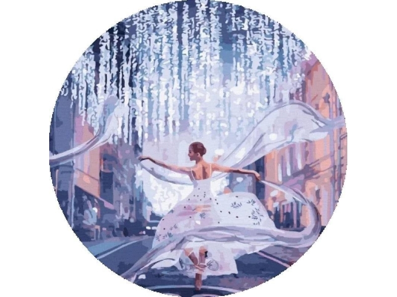 Maalaus numeroiden mukaan pyöreä - Ballerina... 40cm