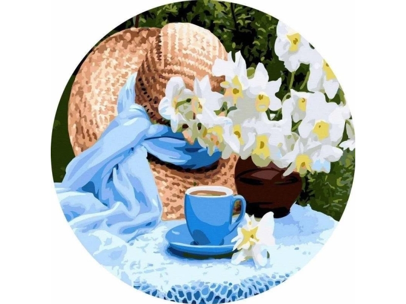 Malen Nach Zahlen Runde - Tasse Tee