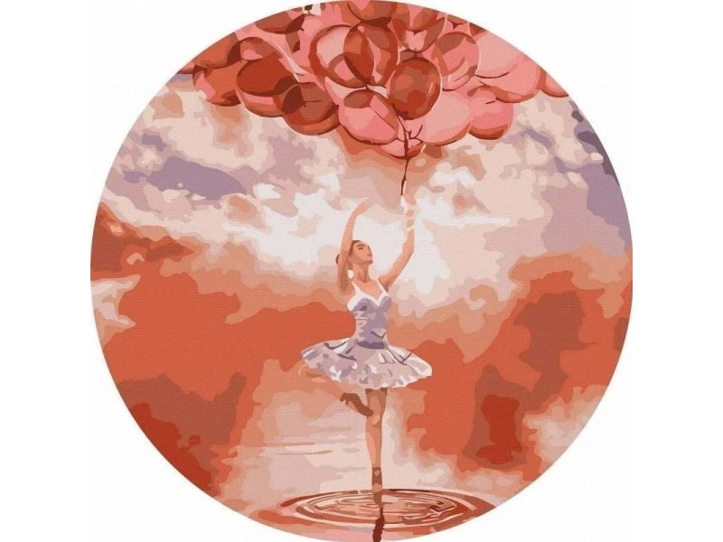 Painting by numbers round - Ballerina... 40cm | Skola & Hobby - Konstmaterial - Dukar | GameStuff