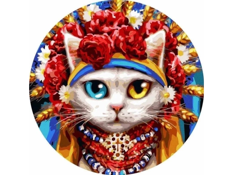 Painting By Numbers Round - Kitten From Ukraine 40