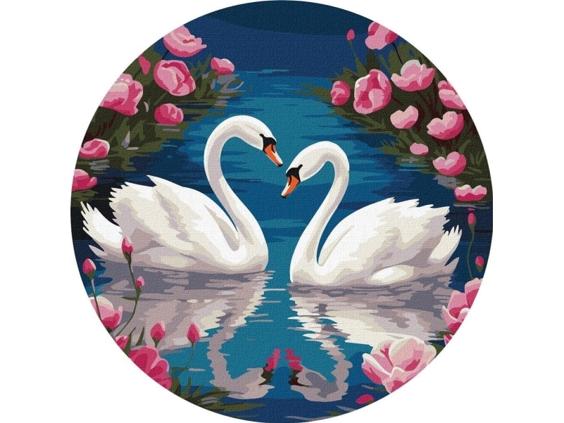 Painting by numbers - Swan charms 26cm