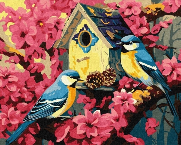 Painting by numbers - Cozy bird house