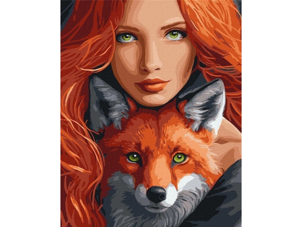 Painting by numbers - Fiery fox 40x50cm