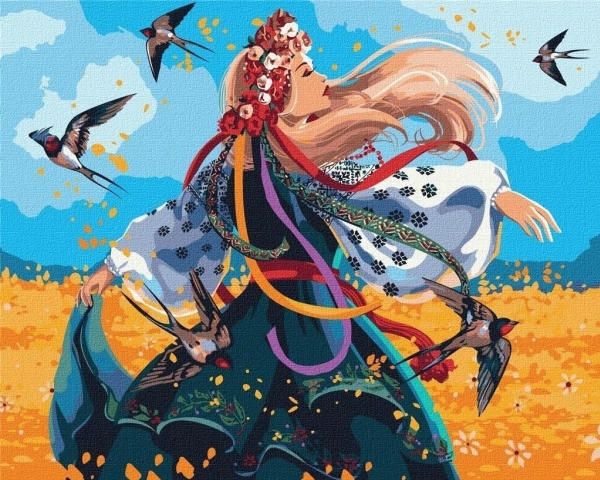 Painting by numbers - Ukrainian women 40x50cm | Leksaker - Rollek - Smink och hår | GameStuff