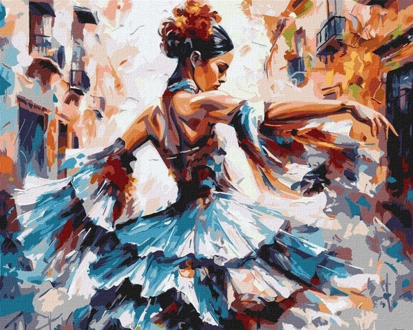 Mal efter tal - Lady in dance 40x50 cm