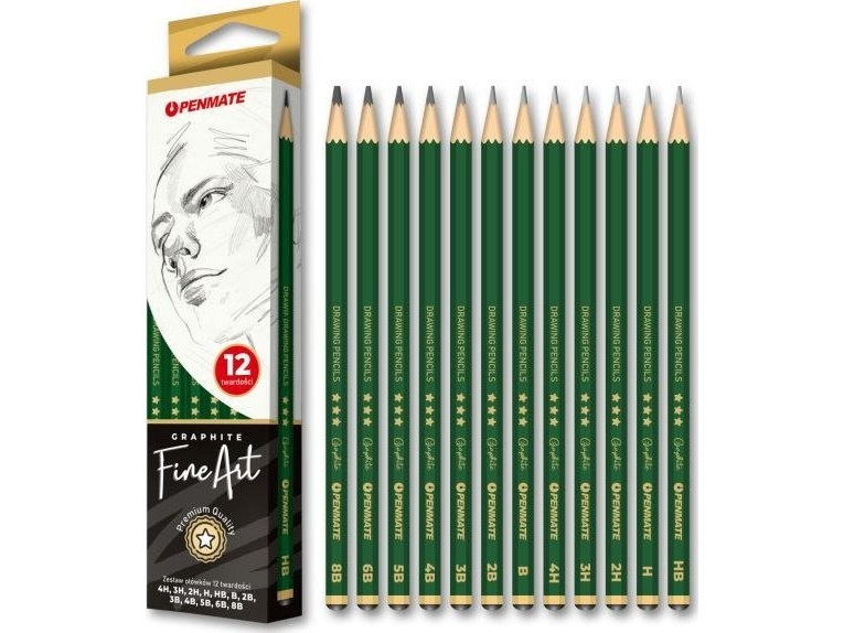 Satz Penmate Fine Art Bleistifte 12 Härtegrade 4H-8B
