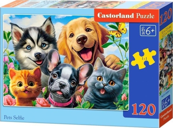 Puzzle 120 Pets Selfie Castor