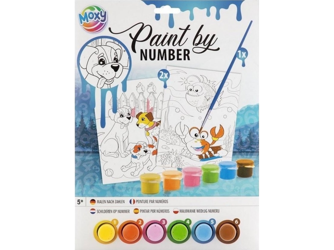 CREATIVE SET PAINT BY NUMBERS 23X31 CM DOG/OCEAN 82042 | Skola & Hobby - Konstmaterial - Dukar | GameStuff