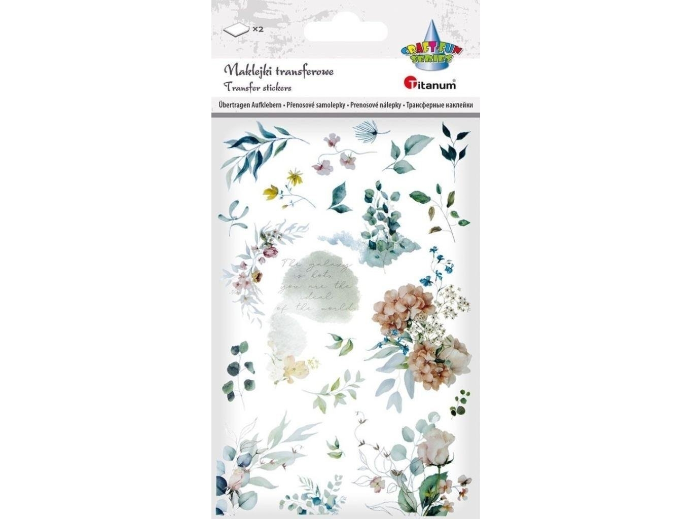 Transferklistermærker Blomster grøn 2 plader EDUKAMP