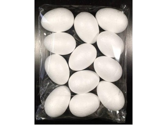 Styrofoam egg 80mm 12pcs