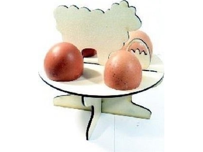 Egg stand for 4 eggs for decorating Lamb