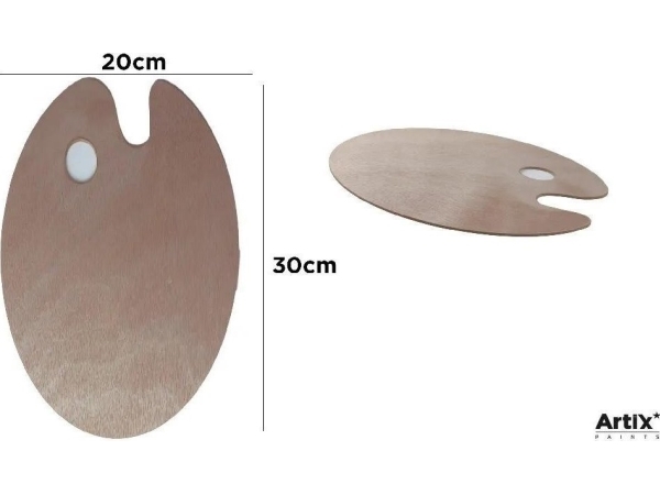 Round wooden painting palette 20x30cm | N - A | GameStuff