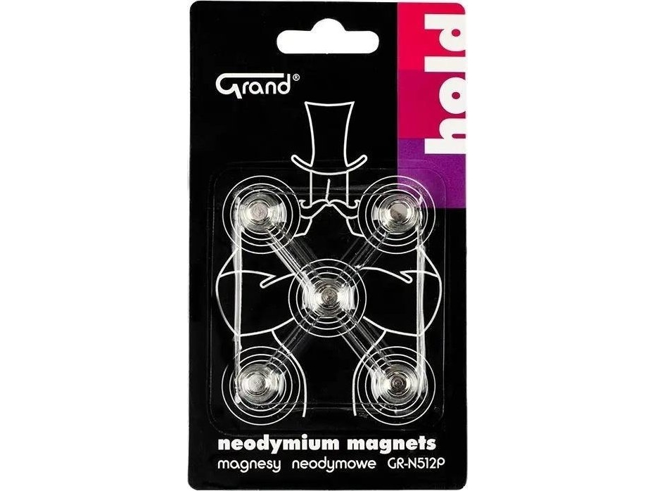Neodym-Magnete Mit Halter 12Mm 5Stück Grand Edukamp