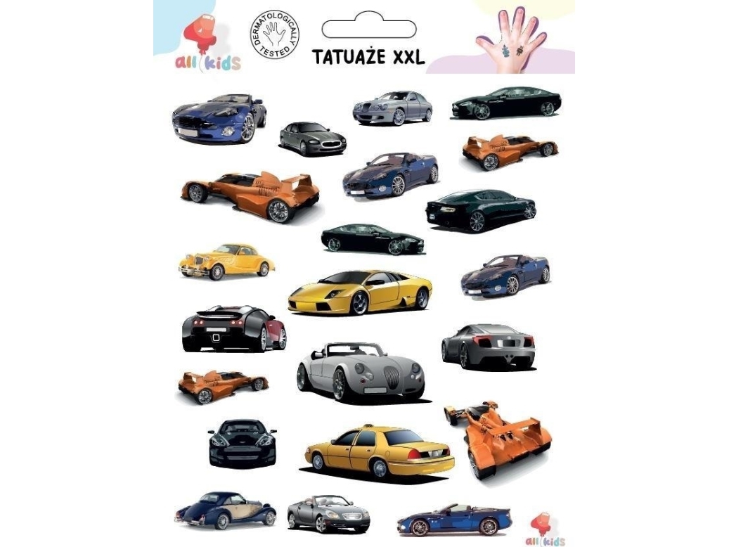 Vaskbare tattoos til børn Cars XXL (XXL)