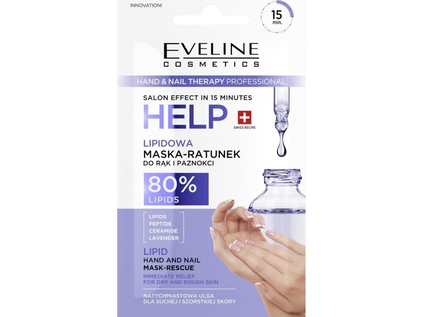 Eveline Nail Therapy Professionelle Hand Lipid Maske-Rescue 7Ml