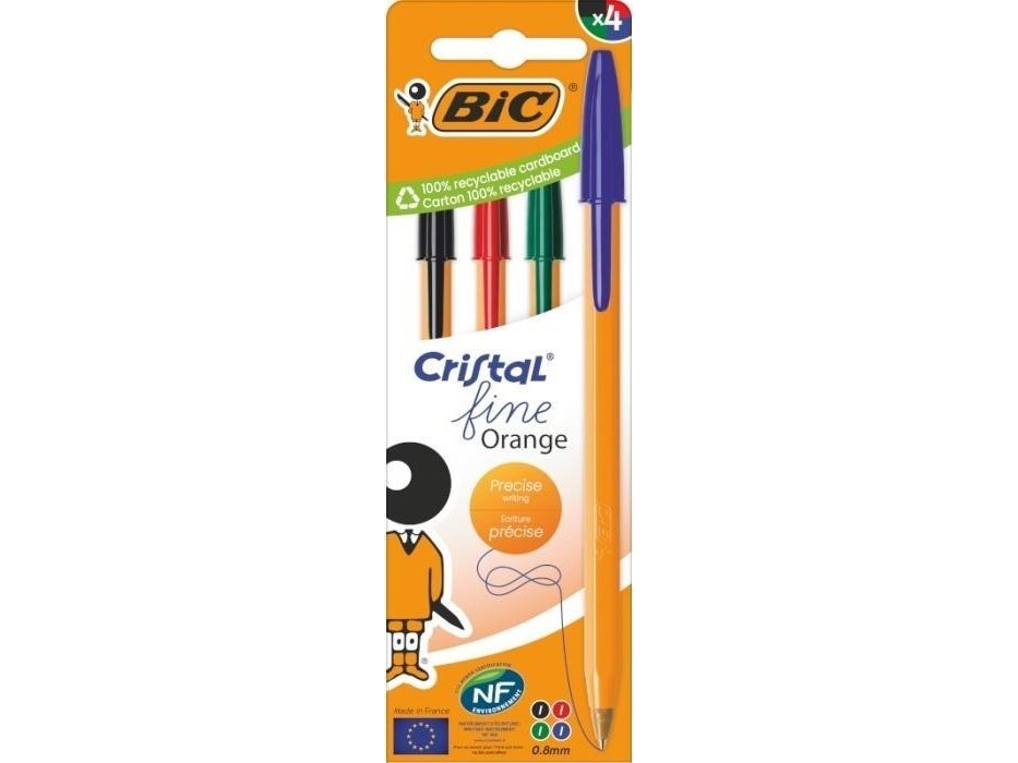 Bic Długopis Orange Fine Cristal 4Szt Mix