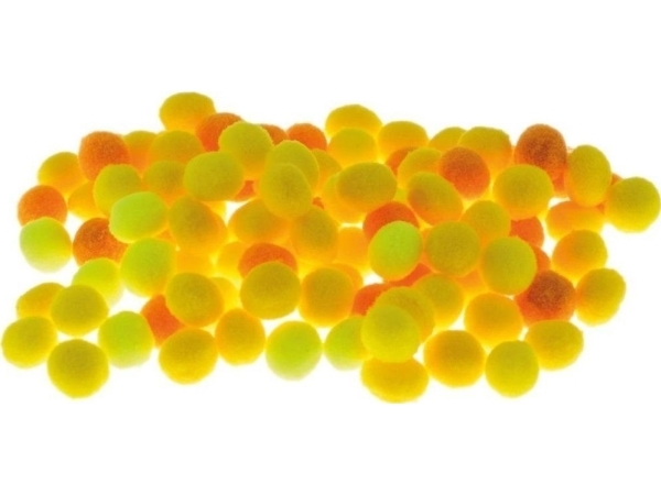 Gule pomponer 10mm100stk