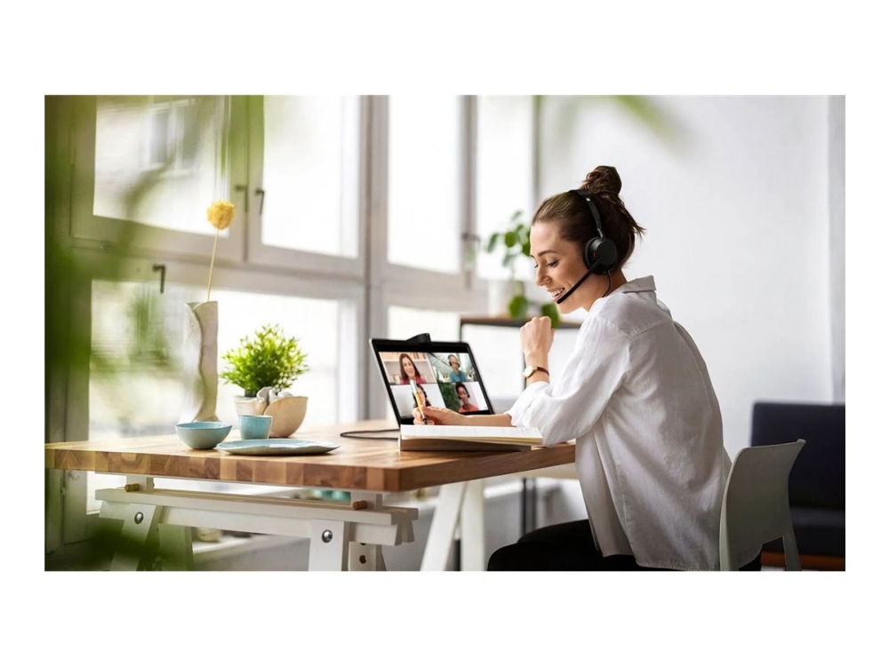 Jabra Evolve2 50 UC Stereo - Headset - på örat - kabelansluten - aktiv brusradering - USB-C, USB-A - svart - UC-certifierad