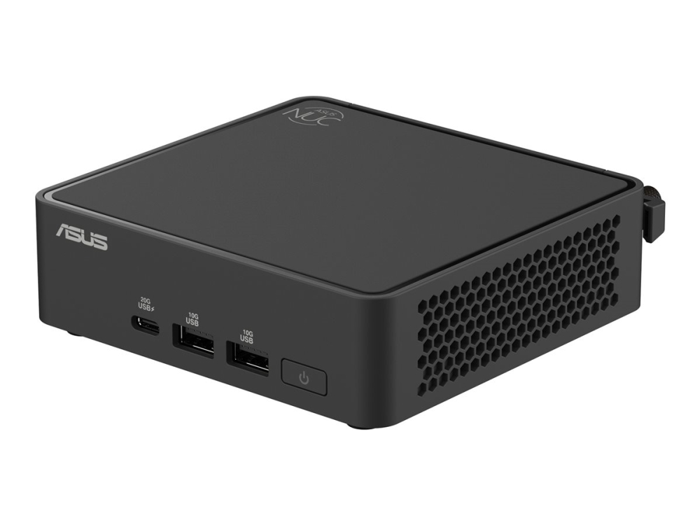 ASUS NUC 15 Pro Slim Kit RNUC15CRKV500002 - Barebone - mini PC 1 x Core 5 235H / op til 5 GHz - vPro - RAM 0 GB - Arc Graphics 140T - IEEE 802.11ax (Wi-Fi 6), IEEE 802.11be (Wi-Fi 7), Bluetooth 5.4, Gigabit Ethernet, 2.5 Gigabit Ethernet - sort