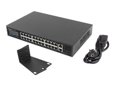 Lamax Switch Lanberg Unmanaged Switch 24X 100Mb Poe+/2X Combo Rack 19" Gigabit Ethernet 250W