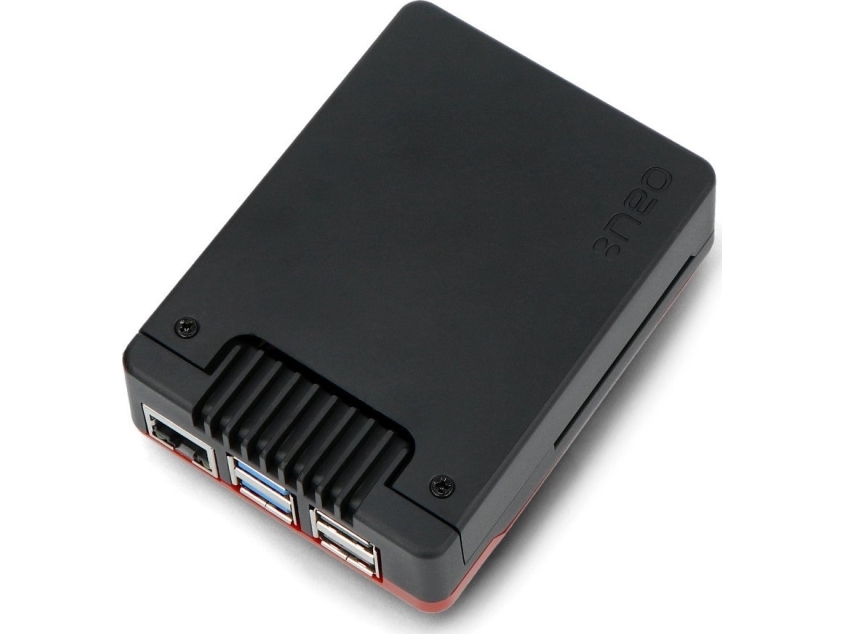 Argon40 Argon Neo 5 Bred - Kabinet Til Raspberry Pi 5 Med Blæser - Sort Og Rød}