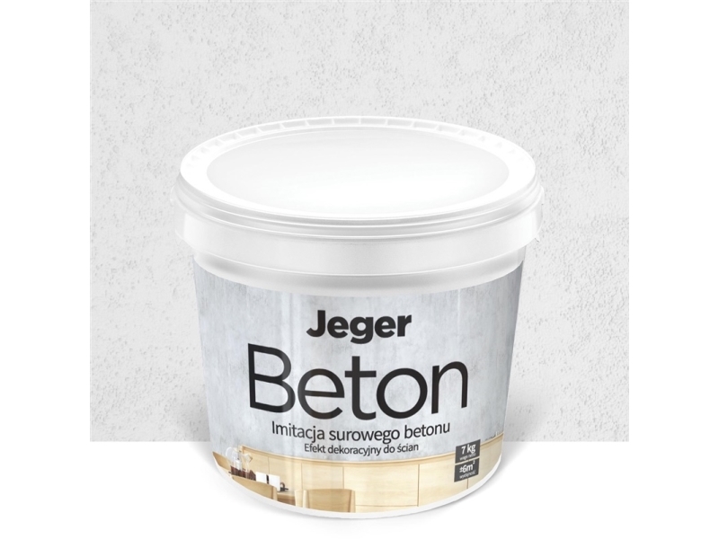 Jeger Beton - dekorativ spartelmasse til rå betonlook, 7 kg