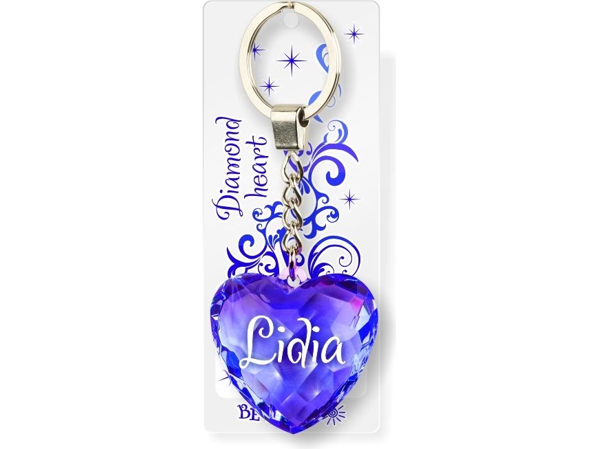 Nøglering Be Happy hjerte diamant - Lidia (BEHA0071)