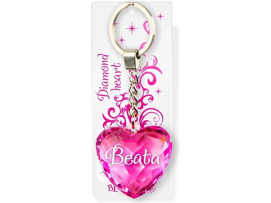 Be Happy nøglering Hjerte Diamant - Beata (BEHA0041)