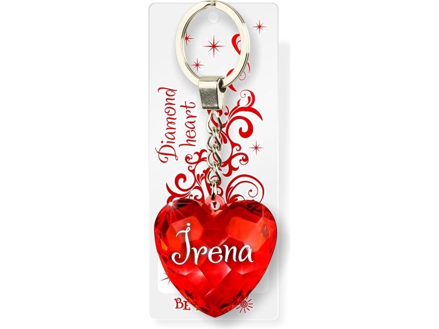 Nøglering Be Happy hjerte diamant - Irena (BEHA0056)