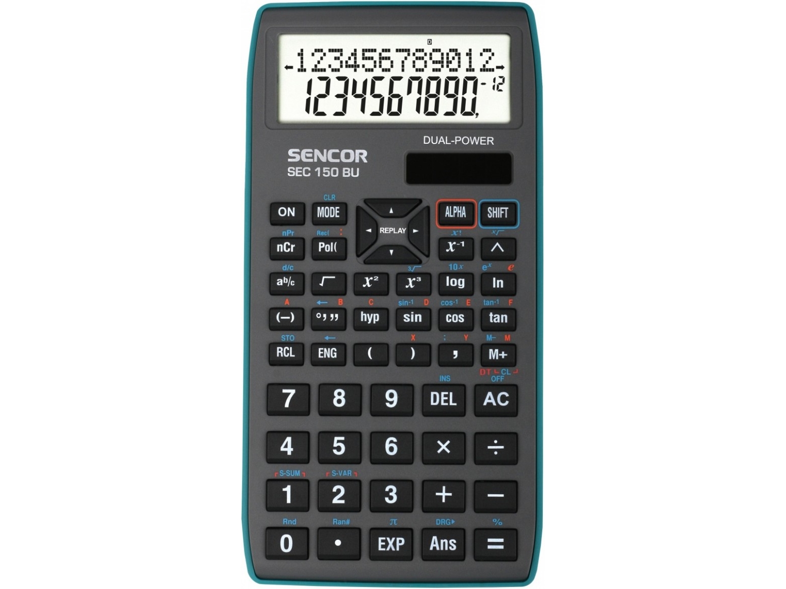 Sencor räknare SEC 150 BU grå blå ram | Kalkylator | GameStuff