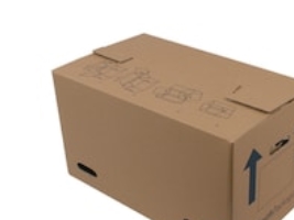 Flyttlåda, DS Smith, limmad, 60 x 37,2 x 34,4 cm | Papper & Emballage - Förpackning - Lådor | GameStuff