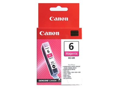 Canon Bci-6M - Magenta - Original - Blækbeholder - For I96x, 990, 99Xx Pixma Ip3000, Ip4000, Ip5000, Ip6000, Ip8500, Mp750, Mp760, Mp780 S830