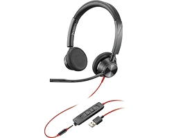 Poly Blackwire 3310, Ledningsført, Kontor/Callcenter, 20 - 20000 Hz, 102 G, Headset, Sort