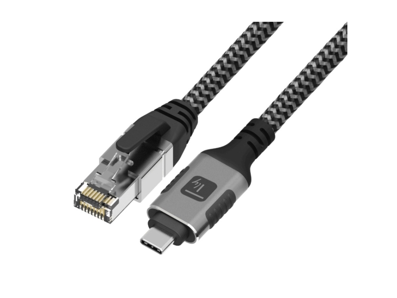 Techly Icoc U3c-Rj45-010, 1 M, Cat6, F/Utp (Ftp), Usb Typ-A, Rj-45, Silber, Schwarz