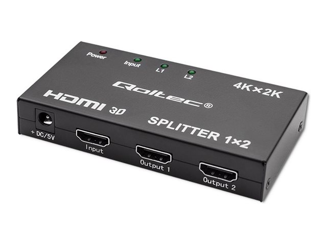 Qoltec Aktiver Splitter 2 X Hdmi 4K X 2K | 3,4 Gb/S | Hohe Stabilität