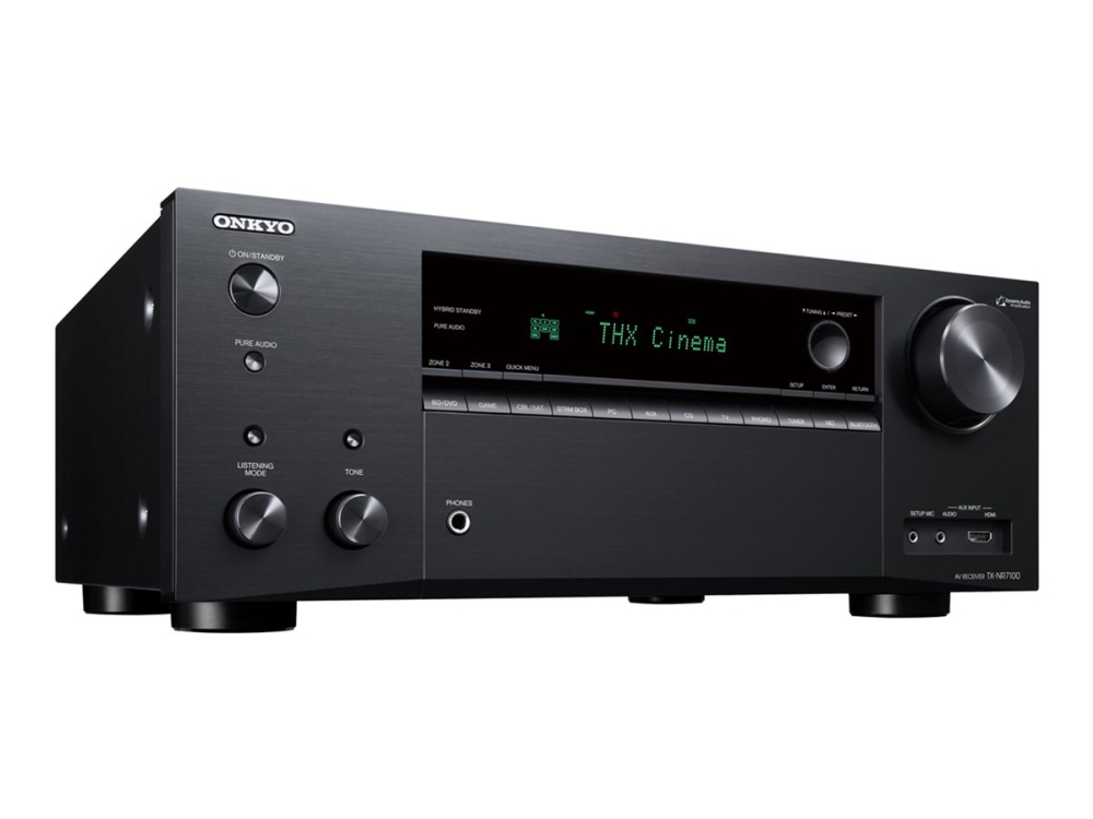 Onkyo TX-NR7100 - AV-vastaanotin - 8K - 60 kuvaa sekunnissa - HDR - 9.2 kanavainen - 9 x 170 Watt