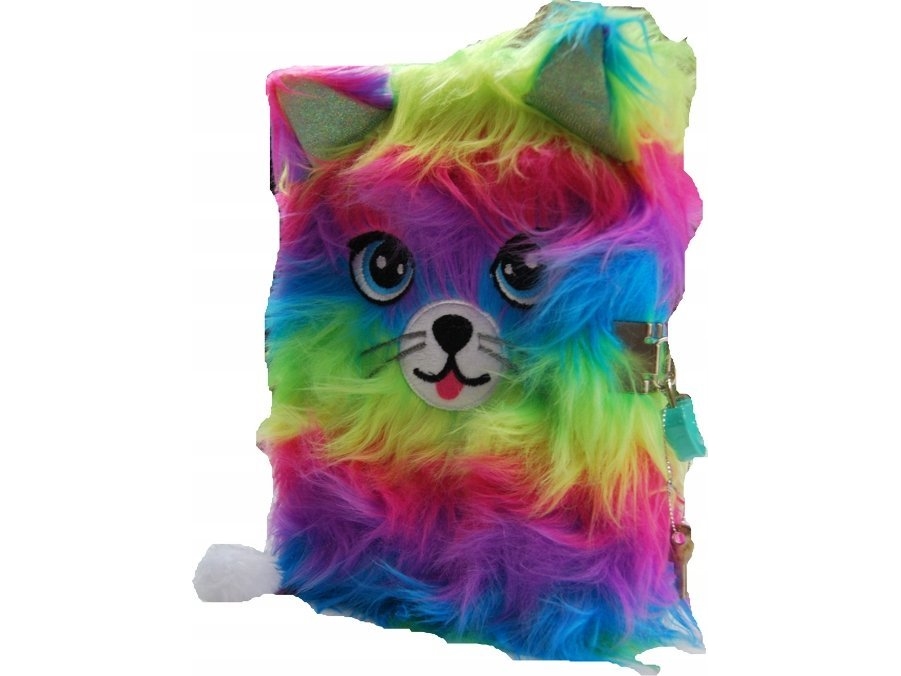 Mooch Diary With Padlock A5 96 Sheets Rainbow Cat |