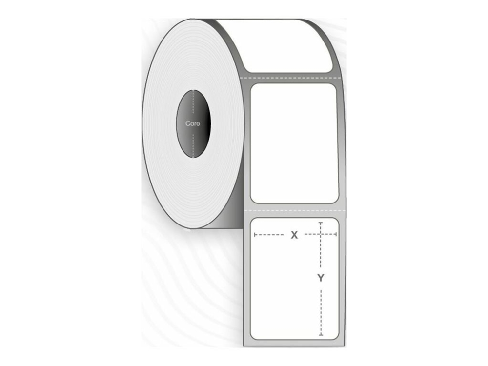 Capture - Permanent Klæbemiddel - Belagt - Perforeret - Hvid - 57 X 32 Mm 25200 Etikette (12 Rulle X 2100) Etiketter (Alternativ Til: Zebra 300